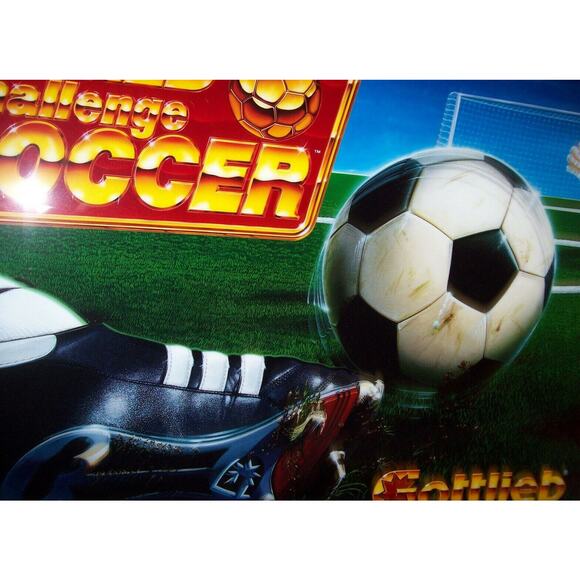 World Challenge Soccer Pinball Machine Translite Artwork Sheet 1994 NOS Sports - Picture 3 of 4